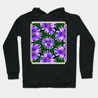 Cute Purple Aster Pattern Hoodie